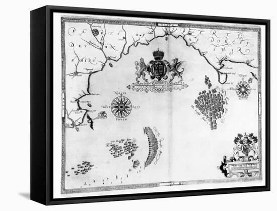 Map No.5 Showing the route of the Armada fleet, engraved by Augustine Ryther, 1588-Robert Adams-Framed Stretched Canvas