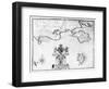 Map No.7 showing the route of the Armada fleet, engraved by Augustine Ryther, 1588-Robert Adams-Framed Giclee Print