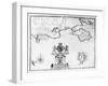 Map No.7 showing the route of the Armada fleet, engraved by Augustine Ryther, 1588-Robert Adams-Framed Giclee Print