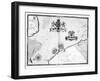 Map No.9 showing the route of the Armada fleet, engraved by Augustine Ryther, 1588-Robert Adams-Framed Giclee Print