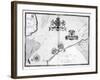 Map No.9 showing the route of the Armada fleet, engraved by Augustine Ryther, 1588-Robert Adams-Framed Giclee Print