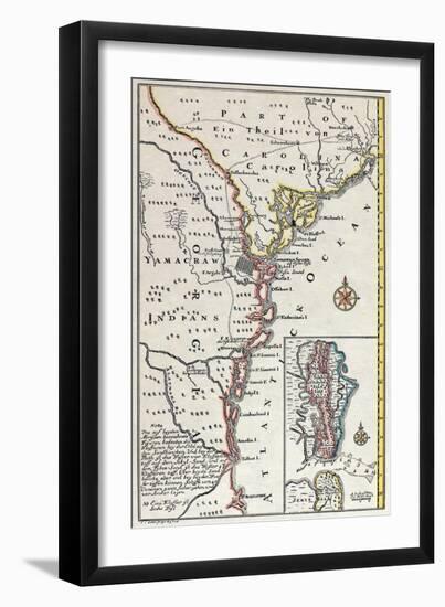Map: North America, C1700-null-Framed Giclee Print