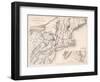 Map: Northeast U.S.A-null-Framed Giclee Print