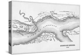 Map of 1759 Siege of Quebec-null-Stretched Canvas