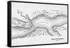 Map of 1759 Siege of Quebec-null-Framed Stretched Canvas