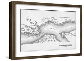 Map of 1759 Siege of Quebec-null-Framed Giclee Print