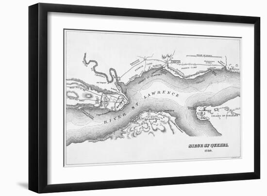 Map of 1759 Siege of Quebec-null-Framed Giclee Print