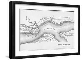 Map of 1759 Siege of Quebec-null-Framed Giclee Print