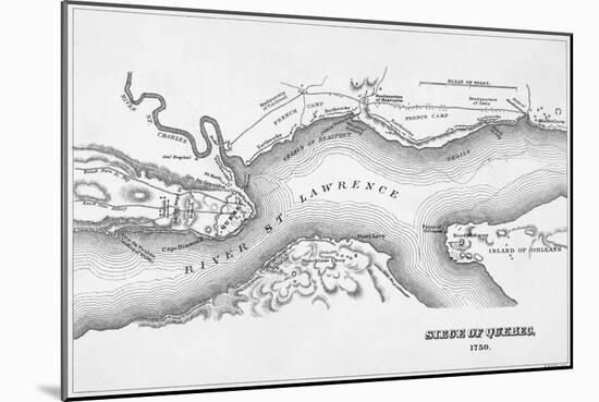 Map of 1759 Siege of Quebec-null-Mounted Giclee Print