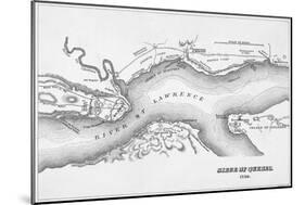 Map of 1759 Siege of Quebec-null-Mounted Giclee Print