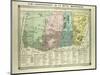 Map of 18th Arrondissement De La Butte-Montmartre Paris France-null-Mounted Giclee Print