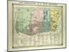 Map of 18th Arrondissement De La Butte-Montmartre Paris France-null-Mounted Giclee Print