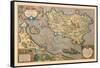 Map of a Mediterranean Island-Abraham Ortelius-Framed Stretched Canvas