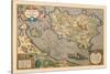 Map of a Mediterranean Island-Abraham Ortelius-Stretched Canvas