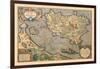 Map of a Mediterranean Island-Abraham Ortelius-Framed Art Print