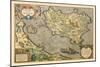 Map of a Mediterranean Island-Abraham Ortelius-Mounted Art Print