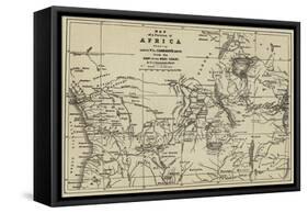 Map of a Portion of Africa Showing Lieutenant Cameron's Route from the East to the West Coast-null-Framed Stretched Canvas