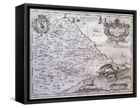 Map of Abruzzo Citeriore, Italy-null-Framed Stretched Canvas