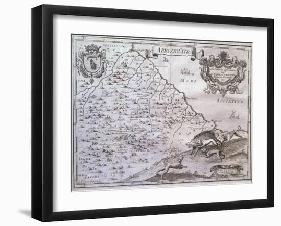 Map of Abruzzo Citeriore, Italy-null-Framed Giclee Print