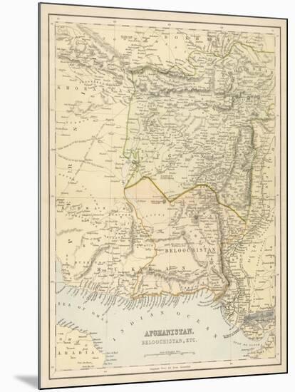 Map of Afghanistan and Beluchistan-null-Mounted Photographic Print