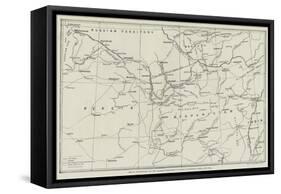 Map of Afghanistan and the Adjacent Territories of Russian Turkestan, Persia, and India-null-Framed Stretched Canvas