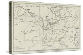 Map of Afghanistan and the Adjacent Territories of Russian Turkestan, Persia, and India-null-Stretched Canvas