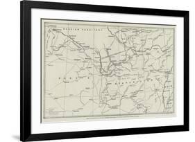 Map of Afghanistan and the Adjacent Territories of Russian Turkestan, Persia, and India-null-Framed Giclee Print