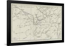 Map of Afghanistan and the Adjacent Territories of Russian Turkestan, Persia, and India-null-Framed Giclee Print