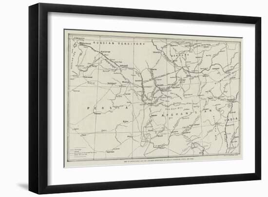 Map of Afghanistan and the Adjacent Territories of Russian Turkestan, Persia, and India-null-Framed Giclee Print