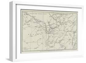 Map of Afghanistan and the Adjacent Territories of Russian Turkestan, Persia, and India-null-Framed Giclee Print