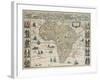 Map of Africa, 1667-Science Source-Framed Giclee Print