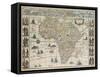 Map of Africa, 1667-Science Source-Framed Stretched Canvas