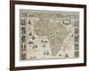 Map of Africa, 1667-Science Source-Framed Giclee Print