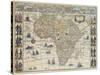 Map of Africa, 1667-Science Source-Stretched Canvas