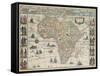 Map of Africa, 1667-Science Source-Framed Stretched Canvas