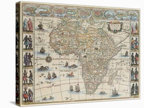 Map of Africa, 1667-Science Source-Stretched Canvas