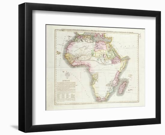 Map of Africa, 1821-null-Framed Giclee Print