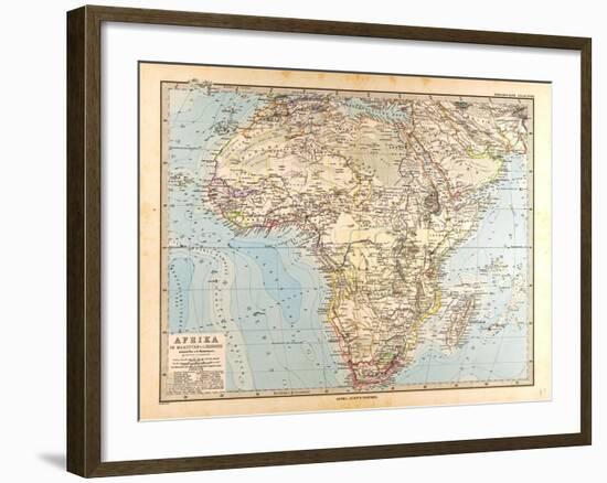 Map of Africa, 1872-null-Framed Giclee Print