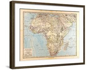 Map of Africa, 1872-null-Framed Giclee Print