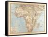 Map of Africa, 1872-null-Framed Stretched Canvas