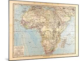 Map of Africa, 1872-null-Mounted Giclee Print