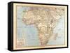 Map of Africa, 1872-null-Framed Stretched Canvas