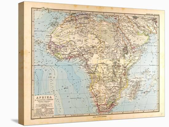 Map of Africa, 1872-null-Stretched Canvas