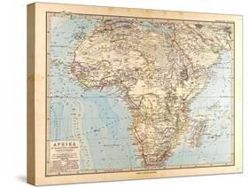 Map of Africa, 1872-null-Stretched Canvas