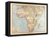 Map of Africa, 1872-null-Framed Stretched Canvas