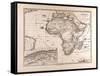 Map of Africa, 1874-null-Framed Stretched Canvas