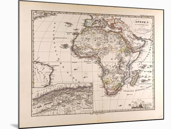 Map of Africa, 1874-null-Mounted Giclee Print