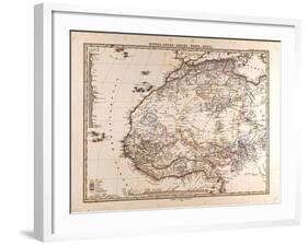 Map of Africa, 1875-null-Framed Giclee Print