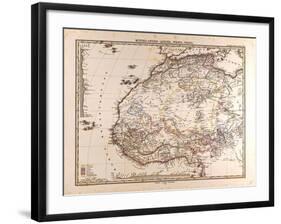 Map of Africa, 1875-null-Framed Giclee Print