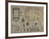 Map of Africa and Brazil, Amsterdam, ca. 1595-Petrus Plancius-Framed Giclee Print